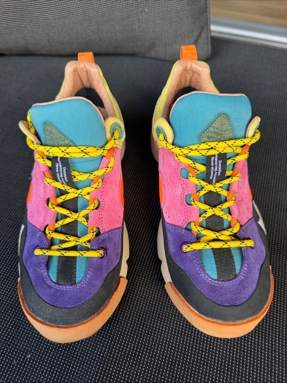 Flower Mountain:  Multicolor Women's Athletic Sneakers — Pink, Purple & Teal
